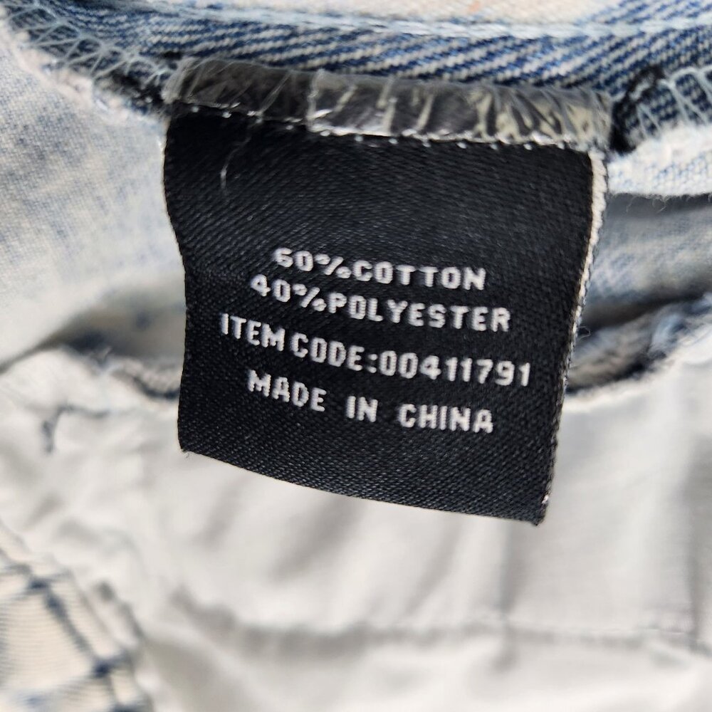 Forever 21 Acid Wash Zip Up Jean Jacket, Sm, Retro, 80's, Stranger Things Vibes - Picture 4 of 9